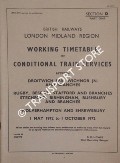 Working Timetable of Conditional train services - Section D (Part One) - Droitwich Spa, Wichnor Jn. & branches; Rugby, Bescot, Stafford, Stechford, Birmingham, Bushbury; Wolverhampton, Shrewsbury, 1 May 1972 to 1 Oct. 1972 by British Railways London Midland Region